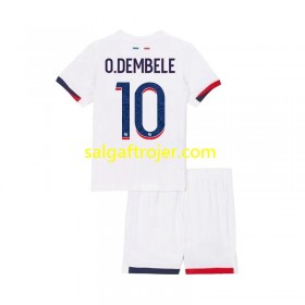 Paris Saint-Germain PSG Ousmane Dembele 10 Fodboldtrøjer Børn Udebanesæt 2024/25 Kort ærmer